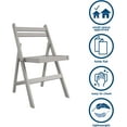 thumbnail image 6 of CoscoProducts COSCO XL Wood Slat Back Folding Chair, 2-Pack, Gray Grey, 6 of 8