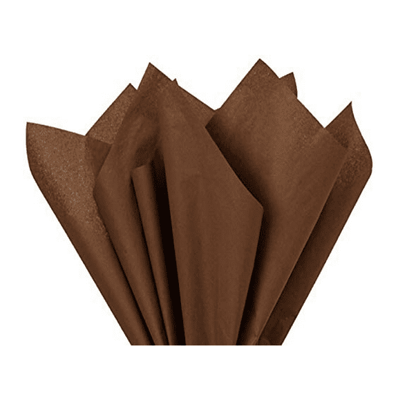 Chocolate Tissue Paper Squares, Bulk 100 Sheets, Presents by A1 Bakery Supplies, Large 15 Inch x 20 Inch
