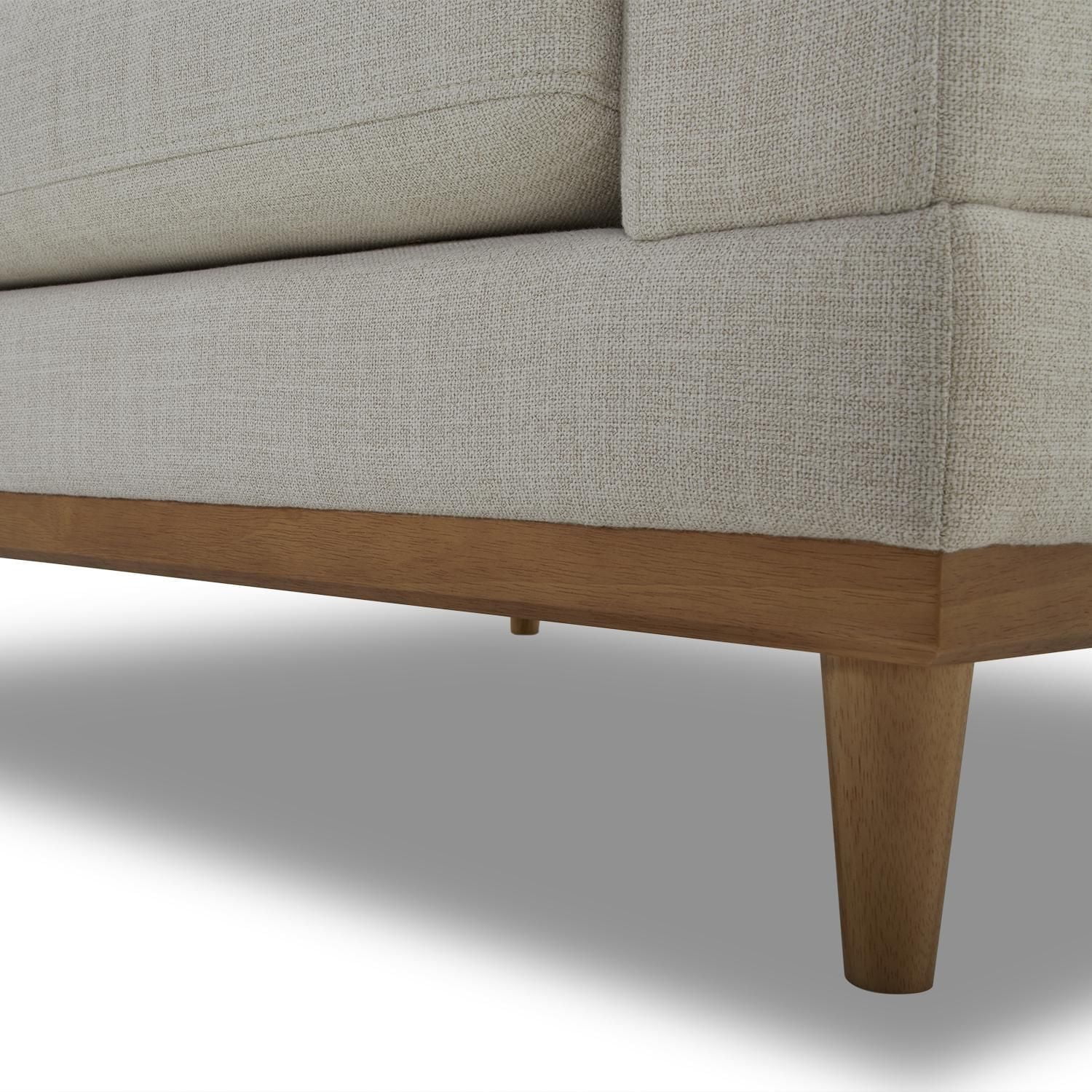 Better Homes & Gardens Springwood Wood Frame Accent Chair, Cream Linen
