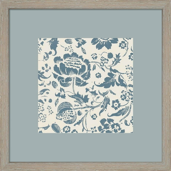 Great Art Now Floral Toile I by Wild Apple Portfolio, Framed Wall Art, 14W x 14H