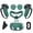 Green, variant on Meponn Silicone Protective Accessory Set for Meta Quest 3s with Controller Grip Covers, VR Headset Shell, Face Cushion & Lens Cover, Green