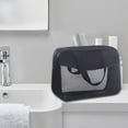 thumbnail image 6 of Travel Makeup Bag, Makeup Organizer, Transparent Pouch with Zipper Cosmetic Bag ,Large Capacity for Bathroom Cosmetics Business Trip Traveling Black, 6 of 9