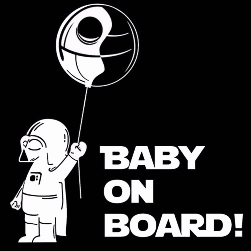 Baby on Board Star Wars 'Baby Fett on Board'  Waterproof vinyl car Sticker