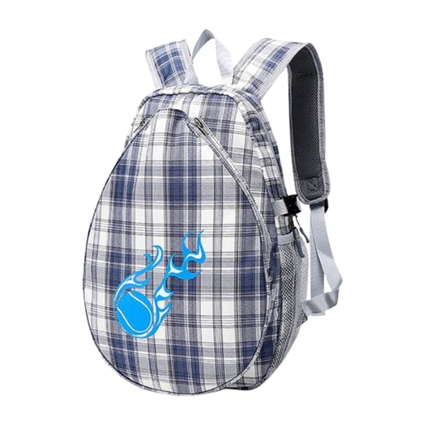 Mochila de tenis, bolsa de tenis, soporte para raquetas, accesorios para pelotas y raquetas de bádminton. Cuadros grises