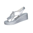 thumbnail image 6 of Xucatan Women's Floral Embroidered Up Wedge Sandals, Peep Toe Espadrille Slippers with Side Cutouts, Chunky Platform Thick Sole Casual Summer Shoes, Versatile Design for Beach Outdoor Gift, 6 of 9