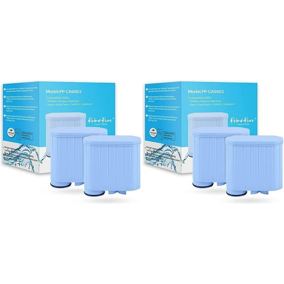 4-Pack PrimaPure Espresso Coffee Machine Water Filter Replacement For Philips Saeco AquaClean CA6903 Certified To NSF / ANSI 42 by IAPMO R&T