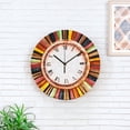 thumbnail image 2 of Eangee Home Design Clock Wall Decor Multicolor Face, Compressed Capiz, Indoor Safe, 13x2x13 Inches, 2 of 6