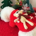 AYLMMRTS Pet Christmas Fuzzy Costume with 3D Plush Bear Cute Dog