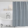 thumbnail image 2 of Blue Striped Shower Curtain Set - Standard 72" x 72" Washable Bathtub Curtain with 12 Hooks, Farmhouse Linen Texture Line Stripes Waterproof Fabric Stall Shower Curtains for Bathroom/Bathtub Décor, 2 of 8