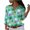 Green, variant on Ichuanyi Womens Tops, Summer Women's Fashion Tops Turn-down Collar Funny Printe Casual Tee Shirts Blouse Print Shirt