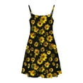 thumbnail image 6 of 9-10 Years Girls' Summer Floral Dress Kids Sleeveless Square Neck Smocked Flowy Dresses 5-14 Years, 6 of 7