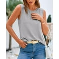 thumbnail image 2 of FreshPretty Women's Sleeveless Sweater Vest Summer Crew Neck Ribbed Knit Lightweight Pullover Casual Loose Fit Tank Tops, 2 of 8