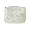thumbnail image 5 of Quilted Bow Pink [Pencil Case] (F) $ Quilted White Bow Cosmetic Bag Small Fresh And Cute Student Portable Storage Bag Toiletry Bag Large Capacity Bag, 5 of 8