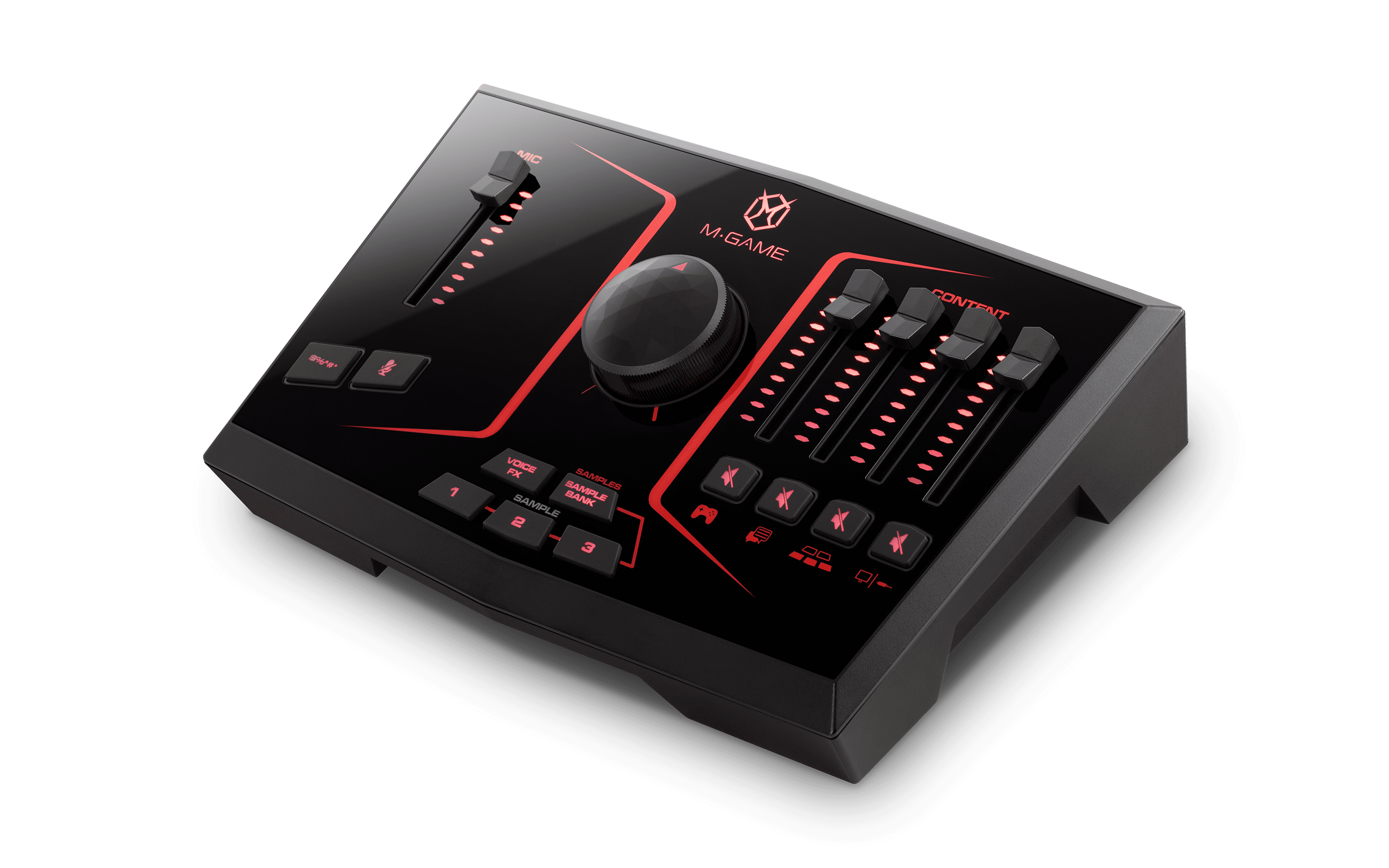 M-Game Solo - USB Streaming Mixer/Interface with LED Lighting, Voice Effects and Sampler
