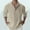 Khaki, variant on Men's Casual Loose Long Sleeve Shirt with Pocket for Spring and Summer Versatile Solid Color Pullover Design for Everyday Wear