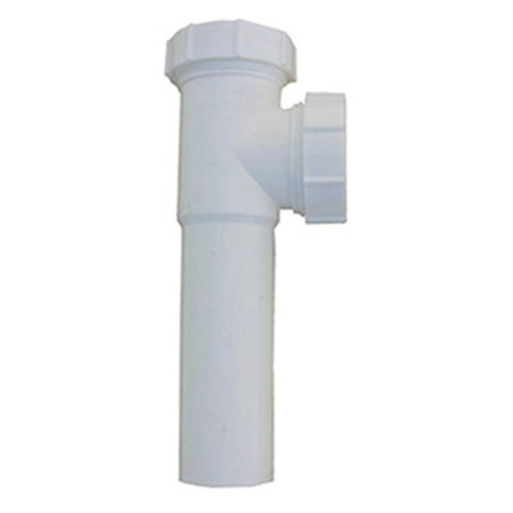 034281 White Plastic Tubular 11/2Inch Slip Joint Baffle Tee