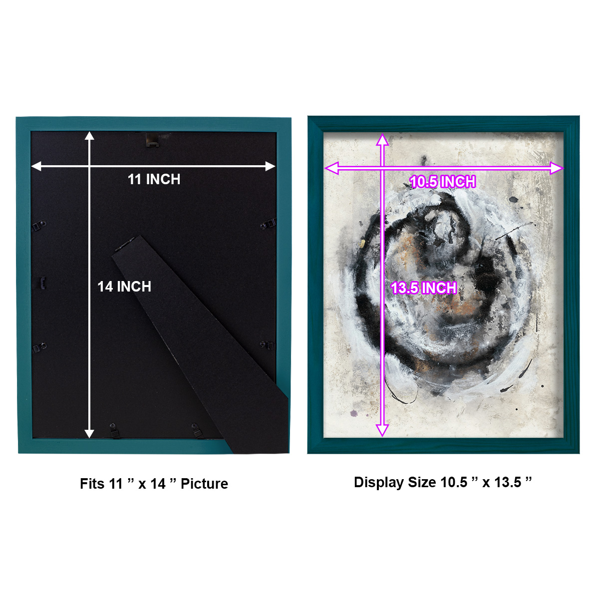 Circular Energy III -Framed Print w/glass-Ocean Blue
