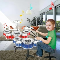 Deals! Danhjin Baby Musical Toys, Jazz Drum Children's Musical Instrument with Five Drum Set for Infant Early Education, Percussion Instrument for Toddlers 1-3 Learning and Play, Christmas Gifts