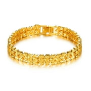 KATGI Fashion 18K Rose Gold Plated Connection Chain Charm Bracelet