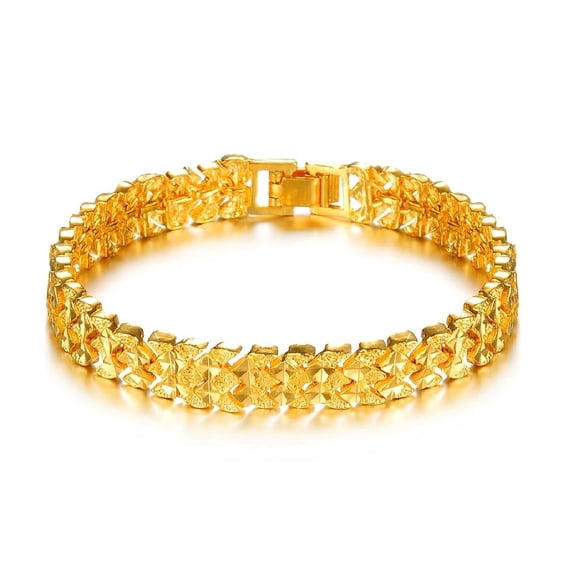 KATGI Fashion 18K Rose Gold Plated Connection Chain Charm Bracelet