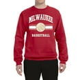 thumbnail image 2 of Wild Bobby City of Milwaukee Basketball Fantasy Fan Sports Unisex Crewneck Sweatshirt, Red, 5X-Large, 2 of 5