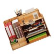 thumbnail image 2 of Organizador de escritorio multiusos, estante de almacenamiento de madera de estilo Simple y moderno para el hogar, escuela, oficina, madera de cerezo, 2 of 6