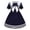 School Dress - Navy, variant on Girls Nautical Sailor Collar Dress Contrast Big Bow Striped Short Sleeve All Over Box Pleats Double Striped Hem Soft Knit Back to School Casual Student Dress,2-3 Years