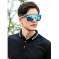 thumbnail image 2 of FEISEDY Men Sunglasses Polarized Oversized Square Flat Top Cycling Running Fishing Golf Hiking Sports B2990, 2 of 16