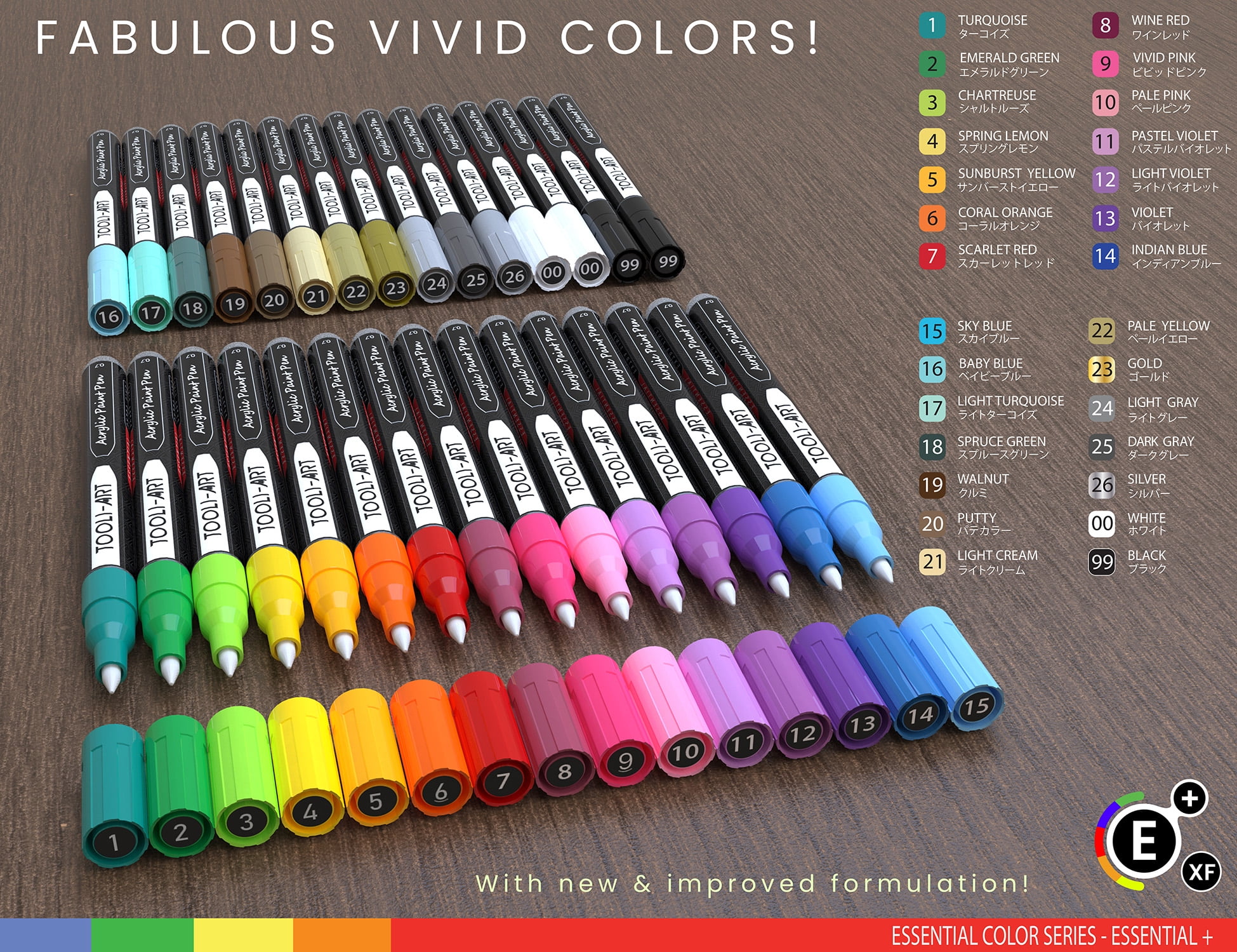 Tooli-Art Acrylic Paint Markers Paint Pens for Rock Painting, For Canvas, Mugs, Quick Drying with 0.7mm Extra Fine Tip Paint Marker Set
