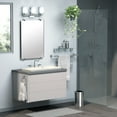 thumbnail image 2 of Gatco Latitude II 30" Frameless Fixed Mount Mirror, Matte Black, 2 of 3