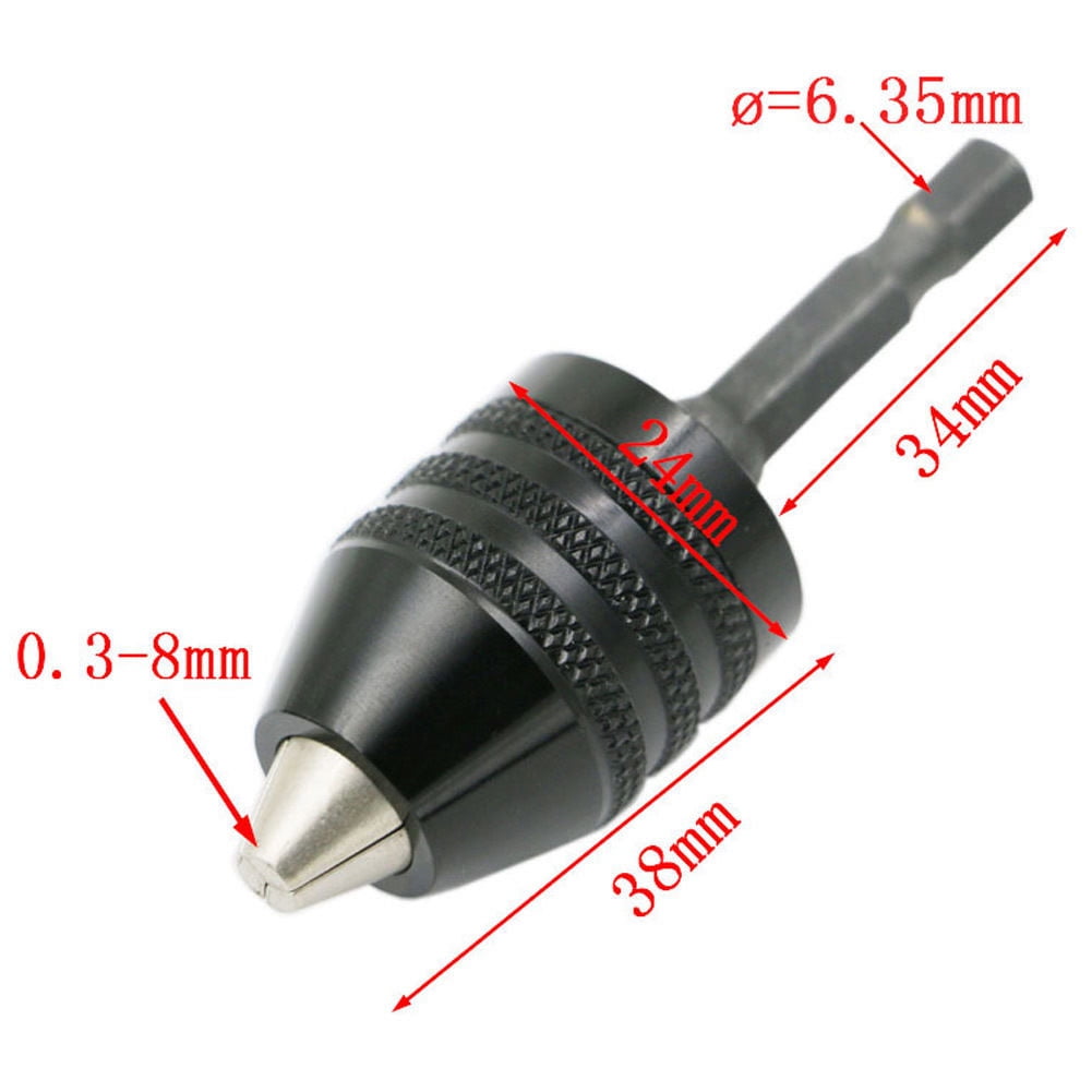 Small Electric Keyless Drill Chuck Portable Handheld Drill Chuck 0.3-8mm 