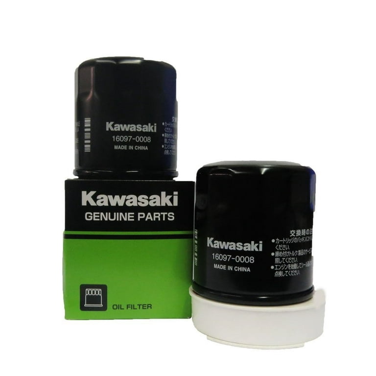 Genuine Kawasaki 2 pack Oil Filter, Part Number 16097-0008