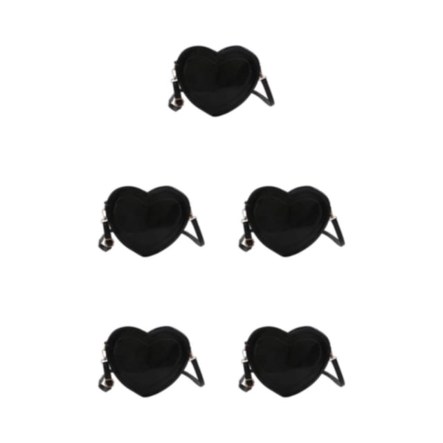 Bolso Bandolera Multifuncional Minnieouse en Forma de Corazón de Melocotón Negro