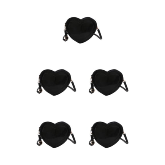 Bolso Bandolera Multifuncional Minnieouse en Forma de Corazón de Melocotón Negro