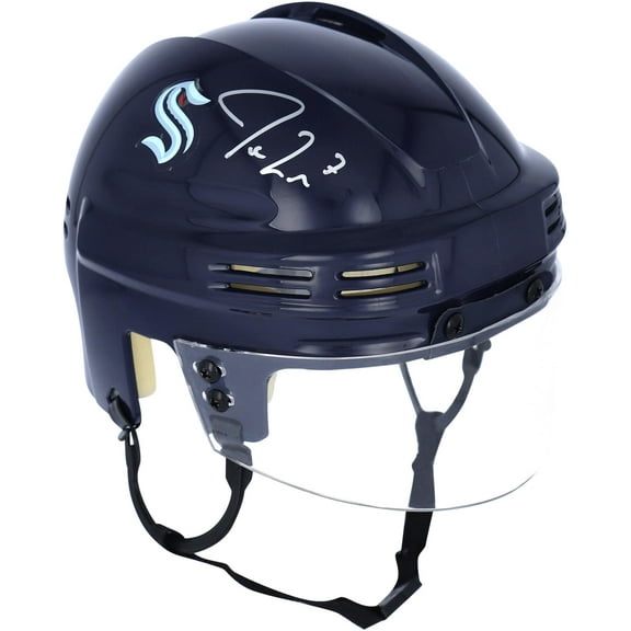 Jordan Eberle Seattle Kraken Autographed Navy Mini Helmet - Fanatics Authentic Certified