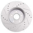 thumbnail image 4 of TRQ Front Performance Brake Rotors Set Premium G-Coated Cross Drilled & Slotted Fits Select 2013-2022 Buick Encore 2013-2014 Chevrolet Sonic 2015-2022 Trax, 4 of 6