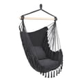 thumbnail image 2 of Tcbosik Pillow Tassel Hanging Chair, Dark Gray, 2 of 10