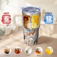 thumbnail image 6 of 20OZ Dog Print Travel Cup with Handle Double Wall Vacuum Tumbler Ideal Dog Lover Gifts Unique Birthday Christmas Presents for Dog Enthusiasts Women Men Fits Car Cup Holders, 6 of 6