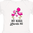 thumbnail image 4 of Inktastic My Nana Loves Me with Two Flamingos Boys or Girls Long Sleeve Baby Bodysuit, 4 of 5