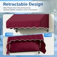 thumbnail image 2 of Ktaxon 4' Window Door Awning, Awnings for Doorways, Sun Shade Canopy Outdoor Patio Cover, Wine Red, 2 of 7