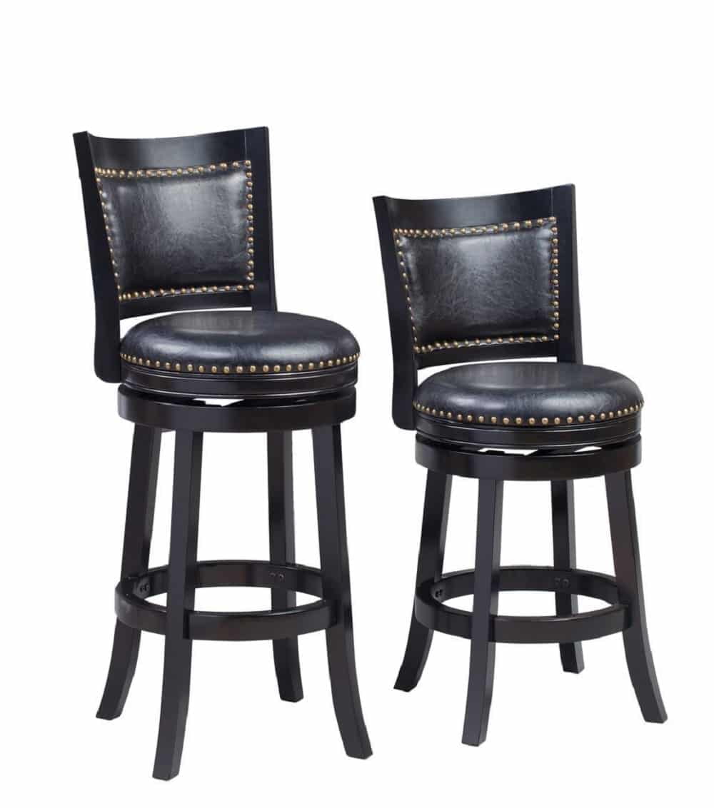 Boraam Bristol Swivel Bar Stool, 29", Multiple Finishes