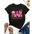 thumbnail image 2 of Valentine's Day Print T-shirt, Casual Short Sleeve Crew Neck Top For Spring & Summer, Women's ClothiCamisetas para mujer, lindas camisetas con estampado gráfico, de manga corta, estilo casual, para ve, 2 of 7