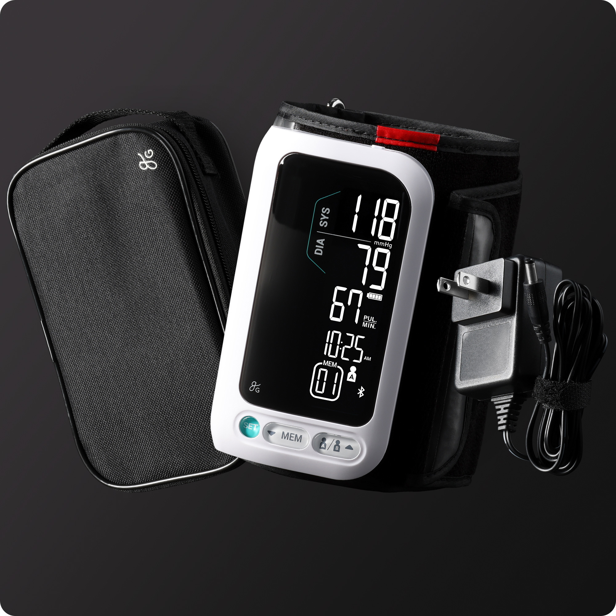 Greater Goods Bluetooth Blood Pressure Monitor with Automatic Upper Arm Cuff, App-Enabled for iOS and Android