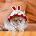 thumbnail image 6 of Viflosae Dog Hat Dog Hats for Small Dogs Easter Bunny Ear Pet Knit Hat for Easter Photos Handmade Soft Yarn Puppy Pussy Holiday Hat Adjustable Cute Pet Accessories for Small Medium Pet, 6 of 7