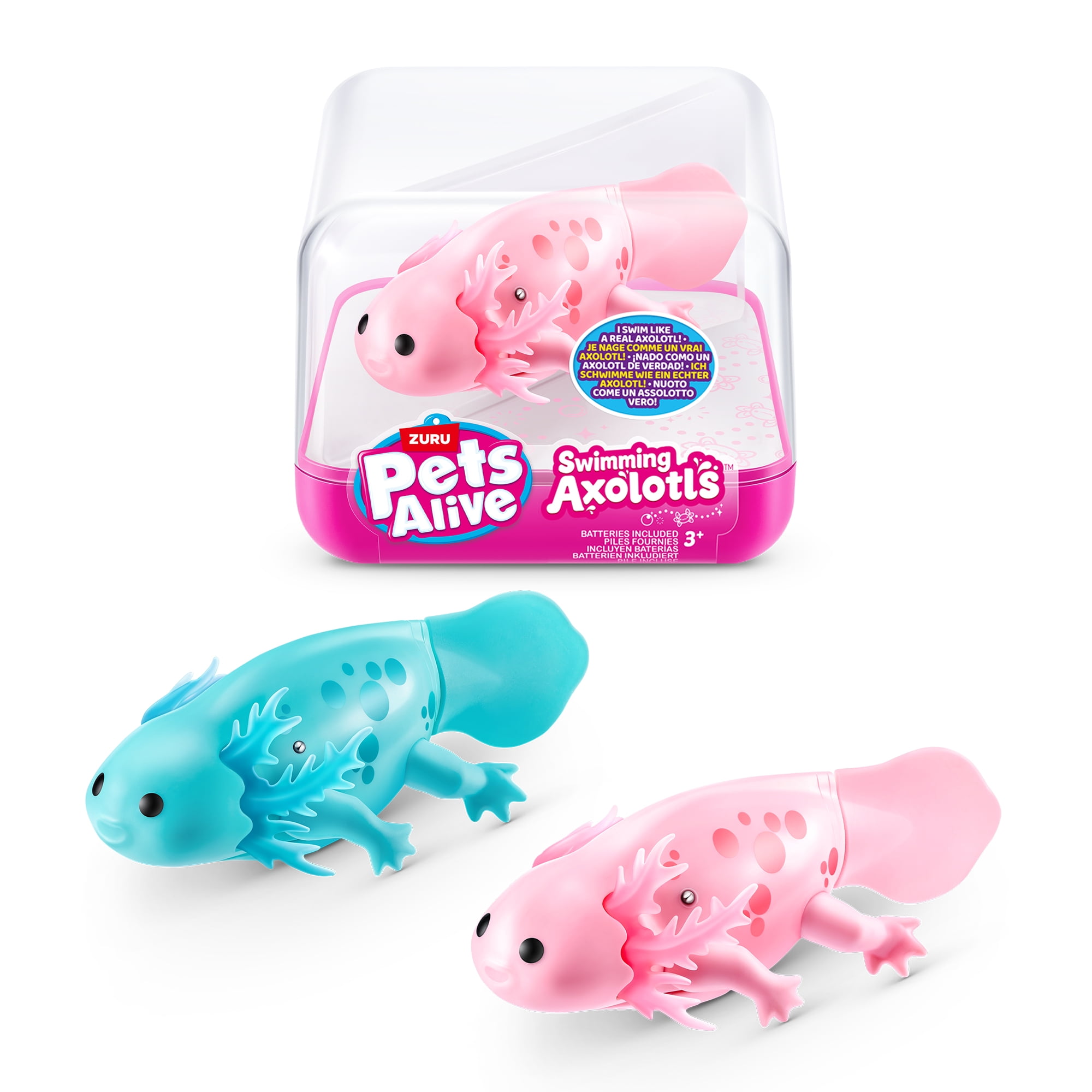 Pets Alive Axolotls – robot électronique (rose), jouet de baignade pour le bain et la piscine par ZURU