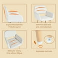 thumbnail image 4 of Homy Casa 2 Pack Upholstered Dining Chairs with Armrests and Faux Wood Metal Legs for Modern Homes, 4 of 7