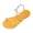Orange, variant on Women's Clear Sandals Strappy Jelly Flat Slides Dressy Open Toe Summer Beach Vacation Shoes Gold