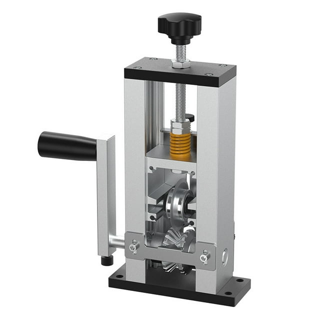 Machine de Dénudage Multifonctionnelle 1-25mm avec Manivelle et Perceuse Électrique Compatible, Construction en Métal, Engrenage Antidérapant, Réglage à Ressort Flexible, Lames en Carbure Tranchantes, Double Roulements