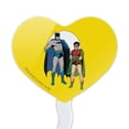 thumbnail image 2 of Batman and Robin Heart Love Cupcake Picks Toppers Decoration Set of 6, 2 of 7