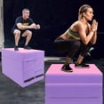 thumbnail image 7 of Gymnastics Wedge Mats 33" X 23.6" X 13.4" Folding for Home Use | Incline Mat Cheese Wedge With Zip Fastener, Waterproof Vinyl Cover, EPE Foam for Exercise, Tumbling, Yoga, Pilates, Pink Purple, 7 of 7